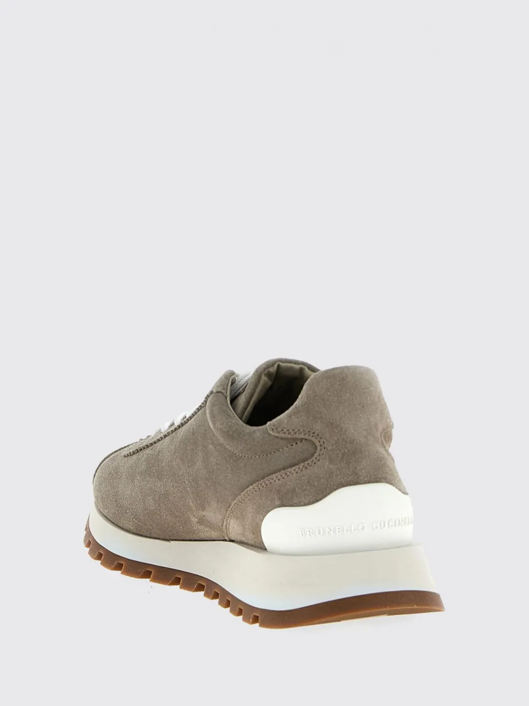 Sneakers Brunello Cucinelli in camoscio con monile
