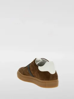 Sneakers Brunello Cucinelli in camoscio con monile