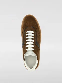 Sneakers Brunello Cucinelli in camoscio con monile
