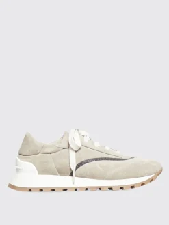 Sneakers Brunello Cucinelli in camoscio con monile