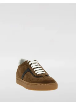 Sneakers Brunello Cucinelli in camoscio con monile