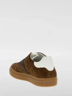 Sneakers Brunello Cucinelli in camoscio con monile