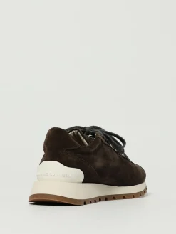 Sneakers Brunello Cucinelli in camoscio con monile