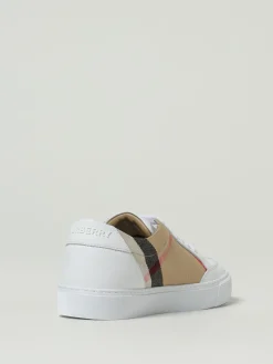 Sneakers Burberry in pelle e canvas check