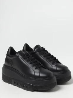 Sneakers Casadei a zeppa in pelle