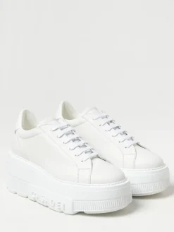 Sneakers Casadei a zeppa in pelle