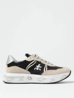 Sneakers Cassie Premiata in camoscio e tessuto con paillettes