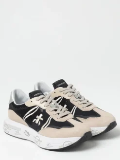 Sneakers Cassie Premiata in camoscio e tessuto con paillettes