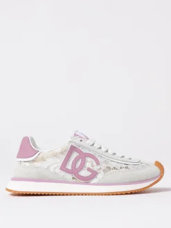 Sneakers DG Cushion Dolce & Gabbana in camoscio e pizzo