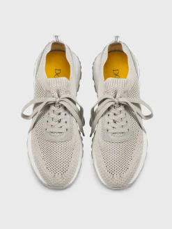 Sneakers Doucal's maglia stretch e camoscio