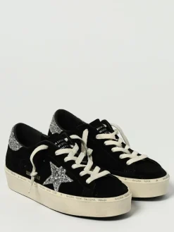 Sneakers Hi Star Golden Goose in camoscio e glitter used