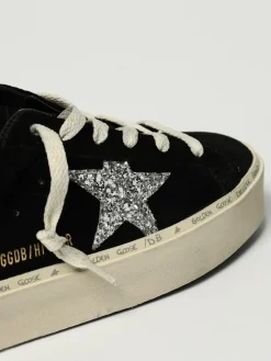 Sneakers Hi Star Golden Goose in camoscio e glitter used