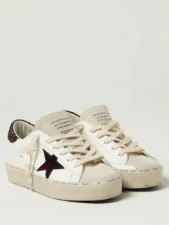 Sneakers Hi-Star Golden Goose in pelle e glitter