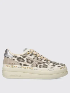 Sneakers Micol Premiata in canvas stampa animalier