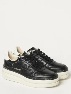 Sneakers Micol Premiata in pelle con occhielli metallici