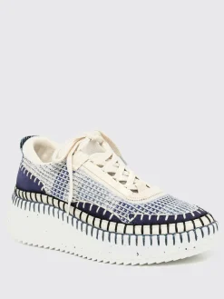 Sneakers Nama Chloé in mesh riciclato e camoscio
