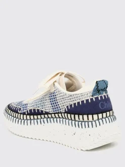 Sneakers Nama Chloé in mesh riciclato e camoscio