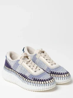 Sneakers Nama Chloè in tessuto ricamato e pelle sintetica