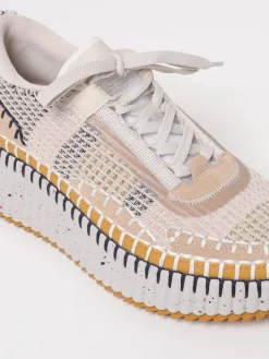Sneakers Nama Chloè in tessuto ricamato e pelle sintetica