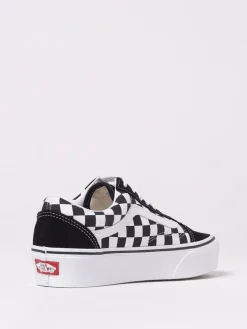 Sneakers Old Skool Platform Vans in canvas a quadretti e camoscio