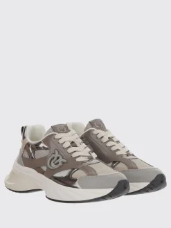 Sneakers Pinko in pelle e tessuto lamè