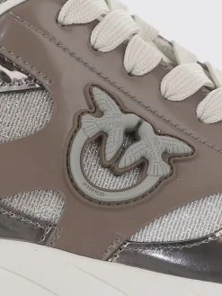 Sneakers Pinko in pelle e tessuto lamè