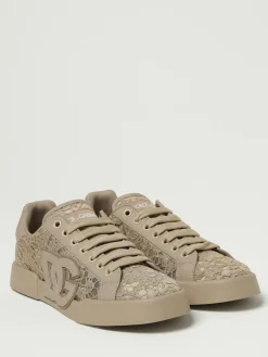 Sneakers Portofino Dolce & Gabbana in pelle e pizzo