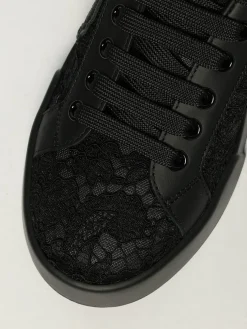 Sneakers Portofino Dolce & Gabbana in pelle e pizzo