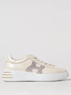 Sneakers Rebel H562 Hogan in pelle con strass