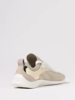 Sneakers Reby Pinko in camoscio e maglia traforata