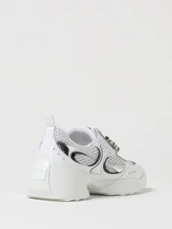 Sneakers Roger Vivier in pelle e mesh con fibbia gioiello