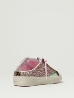 Sneakers Sk8 Deluxe Sabot Crime London in pelle glitter
