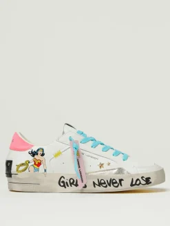 Sneakers Sk8 Deluxe Wonder Woman Crime London in pelle stampata