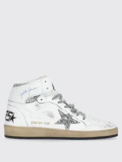 Sneakers Sky-Star Golden Goose in pelle used e glitter