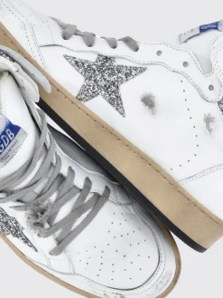 Sneakers Sky-Star Golden Goose in pelle used e glitter
