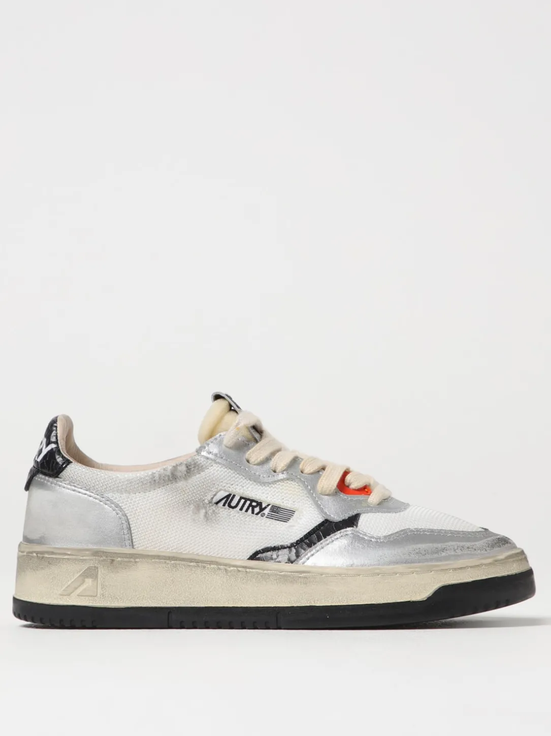 Sneakers Super Vintage Autry in mesh e pelle laminata used