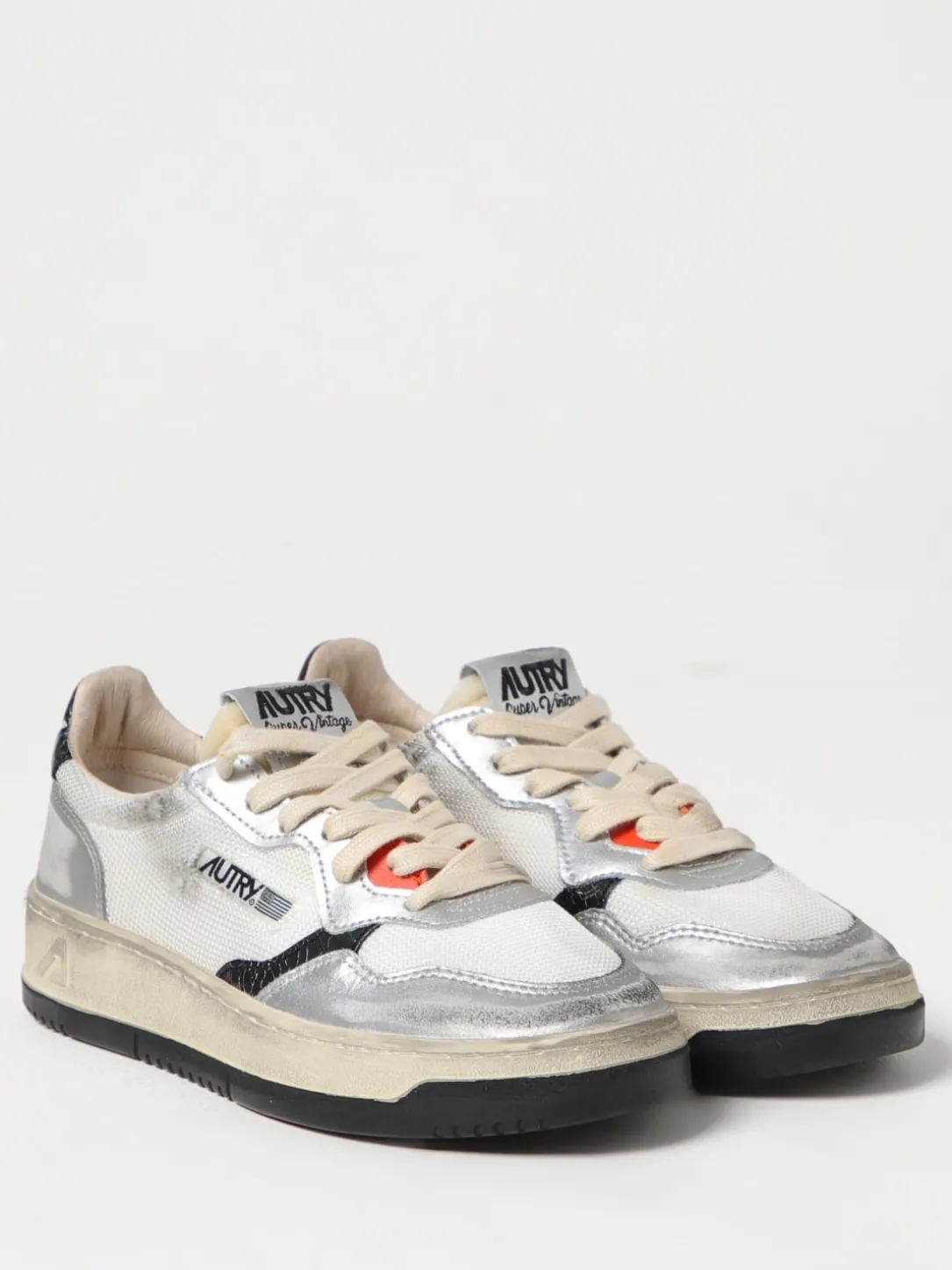 Sneakers Super Vintage Autry in mesh e pelle laminata used