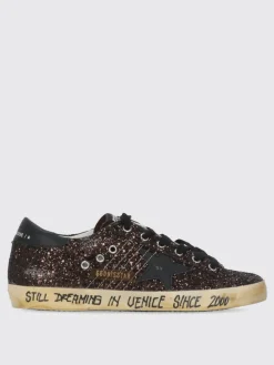 Sneakers Super-Star Golden Goose in pelle e glitter used