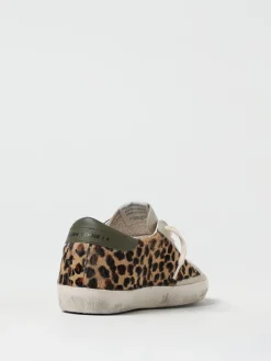 Sneakers Super-Star Golden Goose in cavallino animalier e pelle used