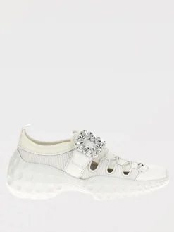 Sneakers Viv' Run Light Trekky Roger Vivier in mesh e pelle con fibbia gioiello