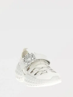 Sneakers Viv' Run Light Trekky Roger Vivier in mesh e pelle con fibbia gioiello