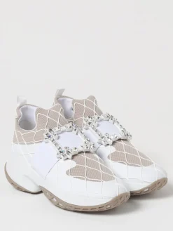 Sneakers Viv' Run Roger Vivier in mesh e gomma con fibbia gioiello
