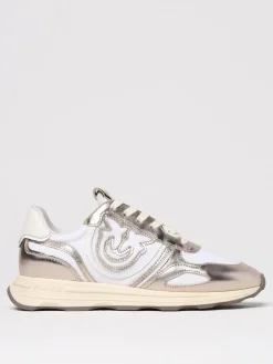 Sneakers Zoe Pinko in pelle laminata e nylon