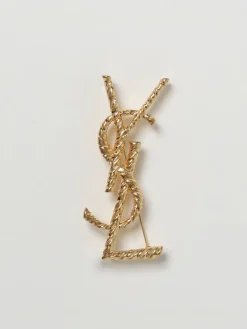 Spilla Saint Laurent in ottone placcato oro