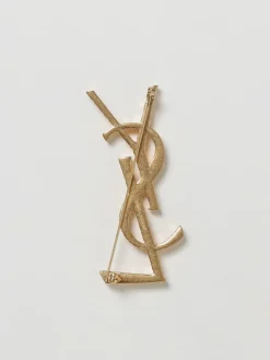 Spilla Saint Laurent in ottone placcato oro