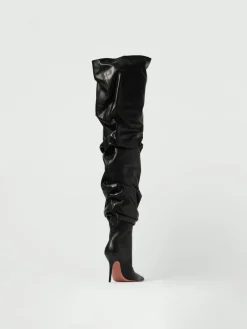 Stivale Anok Amina Muaddi in pelle arricciata