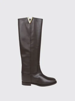 Stivale con zeppa interna Via Roma 15 in pelle