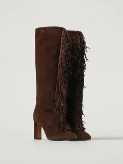 Stivale Gytane Aquazzura in camoscio con frange