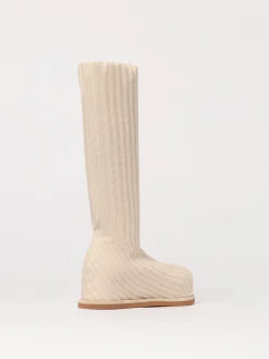 Stivale Veneda Amina Muaddi in maglia di lana a coste