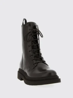 Stivaletto Brunello Cucinelli in pelle con tirante gioiello